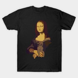 Mona Lisa with a kitten T-Shirt